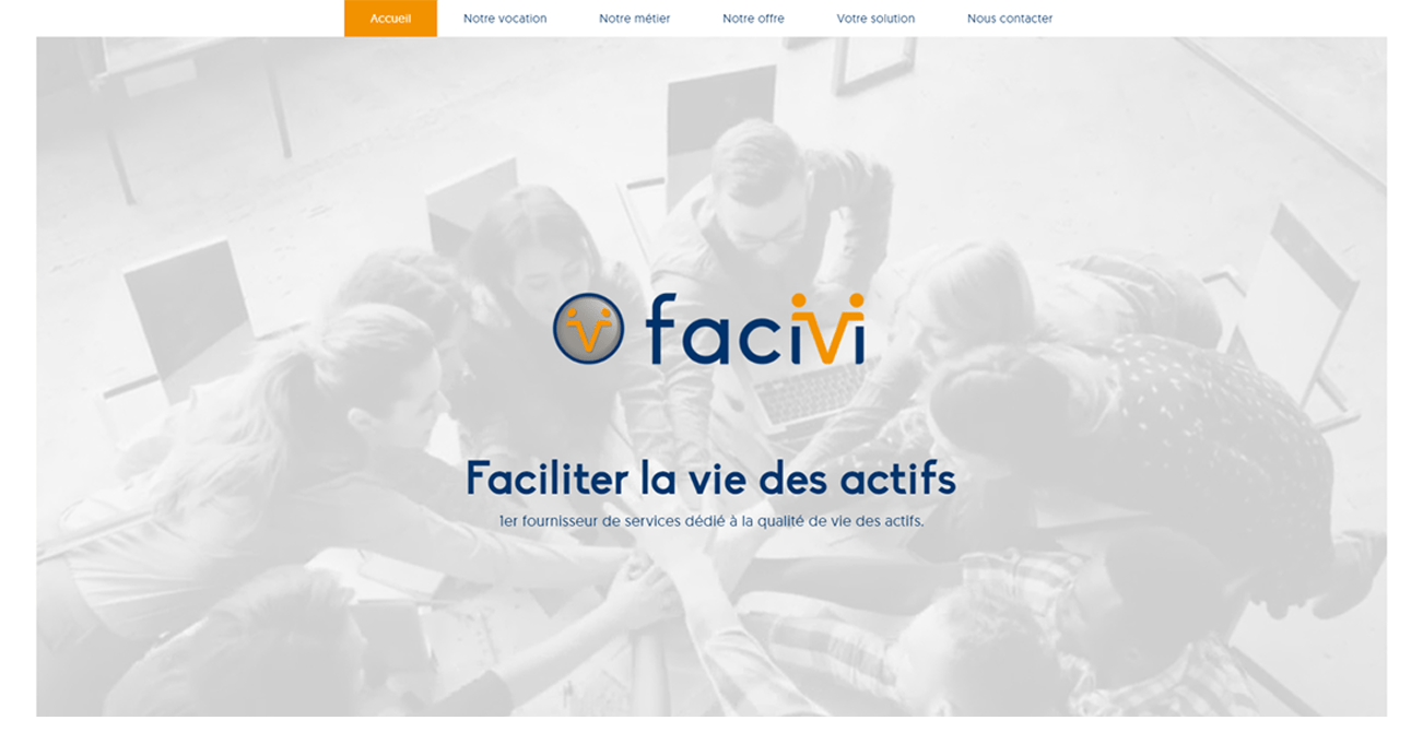 Homepage site web Facivi